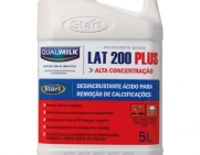 Lat 200 Plus  Detergente Ácido. Usado na remoção dos minerais, cálcio, magnésio (pedra do leite).
